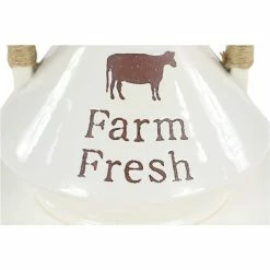 Buy ⌛ Grayson Lane Set of 2 10-in x 9-in Farmhouse Vase - White Porcelain 🔥 -GRAYSON LANE Sales 2022 330858328 AlternateImage2 l