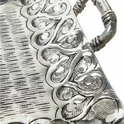 Promo ❤️ Grayson Lane Set of 3 23-in , 18-in , 15-in Traditional Tray - Silver - Aluminum 😍 -GRAYSON LANE Sales 2022 330858352 AlternateImage2 l