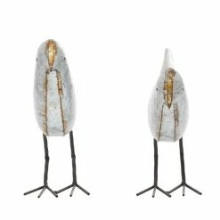 Hot Sale ❤️ Grayson Lane Set of 2 12-in , 13-in - Grey Bird Farmhouse Sculpture - Metal 👍 -GRAYSON LANE Sales 2022 330858354 AlternateImage3 l
