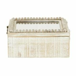Best deal 🥰 Grayson Lane Farmhouse Box - White Wood - 4-in X 9-in 😉 -GRAYSON LANE Sales 2022 330858355 AlternateImage4 l