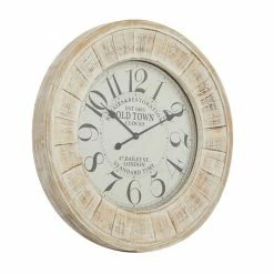 Budget 🤩 Grayson Lane Analog 31-in x 31-in Brown Round Wall Standard Clock 🎉 -GRAYSON LANE Sales 2022 330858358 AlternateImage5 l
