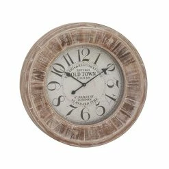 Budget 🤩 Grayson Lane Analog 31-in x 31-in Brown Round Wall Standard Clock 🎉