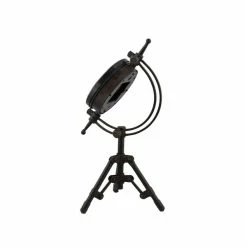 New 🎉 Grayson Lane Analog 14-in x 7-in Black Round Tabletop Standard Clock ✨ -GRAYSON LANE Sales 2022 330858365 AlternateImage5 l