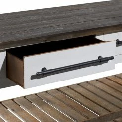 Budget 🤩 Grayson Lane 32-in x 71-in Wood Farmhouse Console Table 🧨 -GRAYSON LANE Sales 2022 330858368 AlternateImage3 l