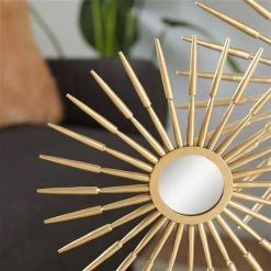 Flash Sale 👍 Grayson Lane Set of 2 21-in , 28-in - Gold Glam Sun Sculpture Tin 👍 -GRAYSON LANE Sales 2022 330858370 AlternateImage2 l