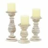 Wholesale ⌛ Grayson Lane 3-Candle Wood Pillar Holder (6-in, 8-in, 10-in) 🎁