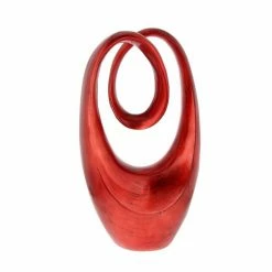 Buy ⭐ Grayson Lane Swirl Contemporary Sculpture - Red Poly Stone - 20-in x 11-in 💯 -GRAYSON LANE Sales 2022 330858379 AlternateImage3 l