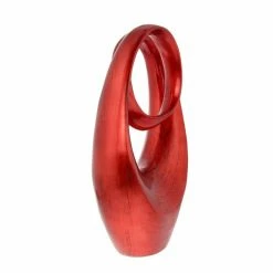 Buy ⭐ Grayson Lane Swirl Contemporary Sculpture - Red Poly Stone - 20-in x 11-in 💯 -GRAYSON LANE Sales 2022 330858379 AlternateImage4 l