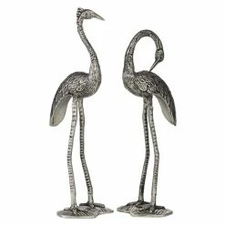 Wholesale ๐ Grayson Lane Set of 2 20-in , 18-in Silver Rustic Bird Sculpture - Aluminum ๐