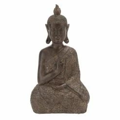 Flash Sale 🤩 Grayson Lane Buddha Bohemian Sculpture - Brown Poly Stone - 17-in X 9-in ⭐
