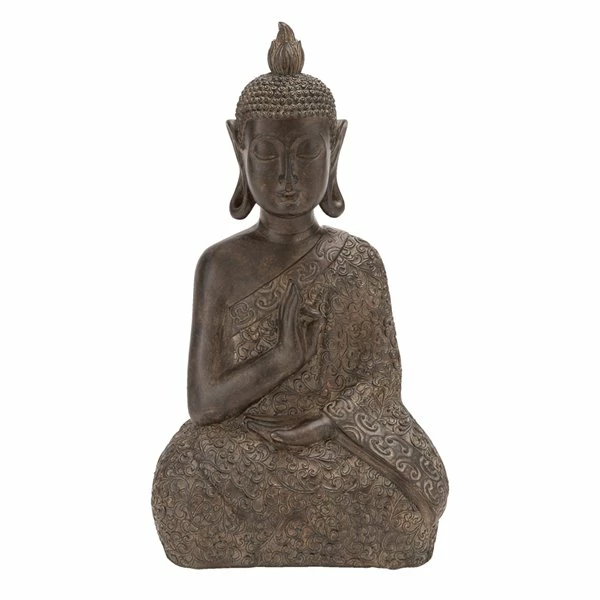 Flash Sale 🤩 Grayson Lane Buddha Bohemian Sculpture - Brown Poly Stone - 17-in X 9-in ⭐ 1 Flash Sale 🤩 Grayson Lane Buddha Bohemian Sculpture - Brown Poly Stone - 17-in X 9-in ⭐