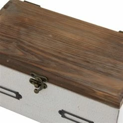 Best Pirce 😀 Grayson Lane Set of 2 10-in , 12-in White Contemporary Box - Wood 😍 -GRAYSON LANE Sales 2022 330858394 AlternateImage2 l