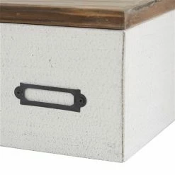 Best Pirce 😀 Grayson Lane Set of 2 10-in , 12-in White Contemporary Box - Wood 😍 -GRAYSON LANE Sales 2022 330858394 AlternateImage3 l