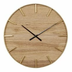 Outlet ⭐ Grayson Lane Analog 24-in x 24-in Brown Round Wall Standard Clock 🛒