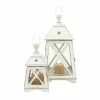 Best Sale 💯 Grayson Lane 2-Candle Wood Lantern Holder - 19-in, 12-in ✔️