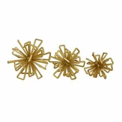 Budget 🔔 Grayson Lane Set of 3 5-in , 7-in , 8-in - Gold Glam Geometric Sculpture - Metal 🥰 -GRAYSON LANE Sales 2022 330858402 AlternateImage3 l