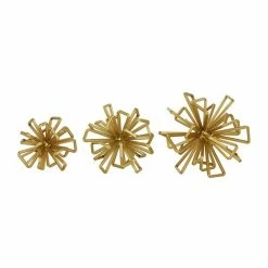 Budget 🔔 Grayson Lane Set of 3 5-in , 7-in , 8-in - Gold Glam Geometric Sculpture - Metal 🥰 -GRAYSON LANE Sales 2022 330858402 AlternateImage5 l