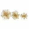 Budget 🔔 Grayson Lane Set of 3 5-in , 7-in , 8-in - Gold Glam Geometric Sculpture - Metal 🥰