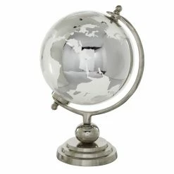 Wholesale ⭐ Grayson Lane Traditional Globe - Silver Glass - 14-in x 9-in 🧨