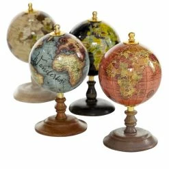 Brand new 🤩 Grayson Lane Set of 4 4-in x 7-in Multi Coloured - Metal Traditional Globe ⭐ -GRAYSON LANE Sales 2022 330858412 AlternateImage4 l
