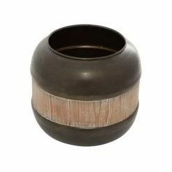 New 👏 Grayson Lane Rustic Decorative Jars - Brown Metal - 11-in X 9-in ⌛ -GRAYSON LANE Sales 2022 330858413 AlternateImage4 l