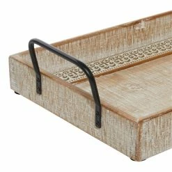 Best deal ✔️ Grayson Lane Set of 2 25-in , 27-in Boho Style Tray - Brown Wood 🎉 -GRAYSON LANE Sales 2022 330858421 AlternateImage2 l