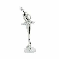 Deals 🤩 Grayson Lane Set of 3 14-in , 14-in , 12-in Silver Modern Dancer Sculpture - Poly Stone 🎁 -GRAYSON LANE Sales 2022 330858428 AlternateImage4 l