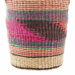 Buy 😉 Grayson Lane Set of 3 15-in , 17-in , 20-in Eclectic Pink Sea Grass Storage Basket 🤩 -GRAYSON LANE Sales 2022 330858431 AlternateImage3 l