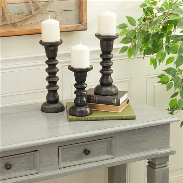 Brand new ✨ Grayson Lane 3-Candle Wood Pillar Holder - 8-in, 10-in, 12-in ✔️ 2 Brand new ✨ Grayson Lane 3-Candle Wood Pillar Holder - 8-in, 10-in, 12-in ✔️ - Image 2