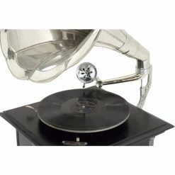 Outlet 💯 Grayson Lane Vintage Gramophone - Black Mango Wood - 26-in X 14-in 😉 -GRAYSON LANE Sales 2022 330858437 AlternateImage2 l