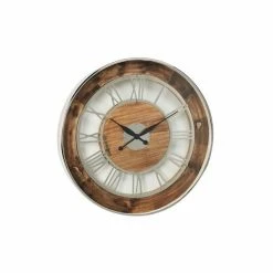Coupon 🔥 Grayson Lane Analog 30-in x 30-in Brown Round Wall Standard Clock ⌛