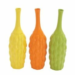 Cheapest ✨ Grayson Lane Set of 3 5-in x 18-in Coastal Vase - Multi Coloured - Ceramic ⌛