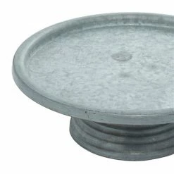 New 💯 Grayson Lane 4-in x 13-in Farmhouse Cake Stand - Grey Iron 👏 -GRAYSON LANE Sales 2022 330858456 AlternateImage2 l