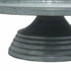 New 💯 Grayson Lane 4-in x 13-in Farmhouse Cake Stand - Grey Iron 👏 -GRAYSON LANE Sales 2022 330858456 AlternateImage3 l