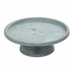 New 💯 Grayson Lane 4-in x 13-in Farmhouse Cake Stand - Grey Iron 👏 -GRAYSON LANE Sales 2022 330858456 AlternateImage4 l