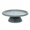 New 💯 Grayson Lane 4-in x 13-in Farmhouse Cake Stand - Grey Iron 👏