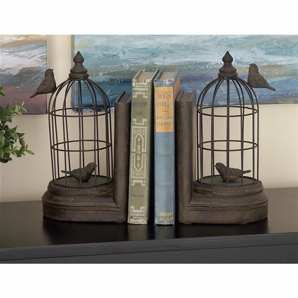 Coupon 🎁 Grayson Lane Set of 2 6-in x 10-in - Black Farmhouse Birdcage Bookends - Metal ⌛ 2 Coupon 🎁 Grayson Lane Set of 2 6-in x 10-in - Black Farmhouse Birdcage Bookends - Metal ⌛ - Image 2
