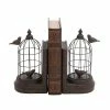 Coupon 🎁 Grayson Lane Set of 2 6-in x 10-in - Black Farmhouse Birdcage Bookends - Metal ⌛
