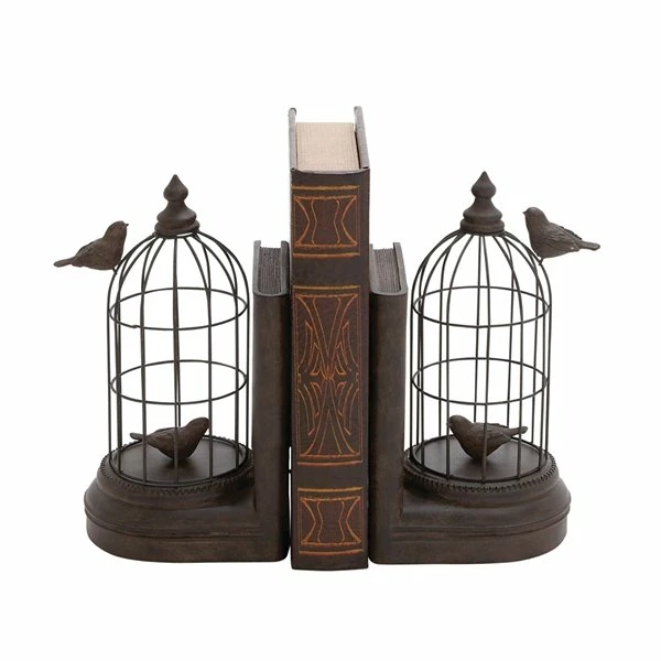 Coupon 🎁 Grayson Lane Set of 2 6-in x 10-in - Black Farmhouse Birdcage Bookends - Metal ⌛ 1 Coupon 🎁 Grayson Lane Set of 2 6-in x 10-in - Black Farmhouse Birdcage Bookends - Metal ⌛