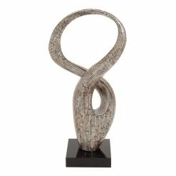 Flash Sale ✔️ Grayson Lane Abstract Contemporary Sculpture- Grey Poly Stone - 30-in X 12-in ❤️