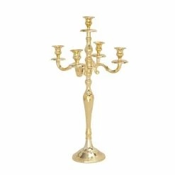 Flash Sale 🎁 Grayson Lane 5-Candle Metal Candelabra Holder - 25-in x 14-in ⌛