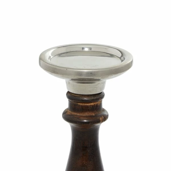 Outlet β Grayson Lane 3-Candle Pillar Holder - 9-in, 12-in, 15-in - Dark Brown Mango Wood 𧨠3 Outlet β Grayson Lane 3-Candle Pillar Holder - 9-in, 12-in, 15-in - Dark Brown Mango Wood 𧨠- Image 3