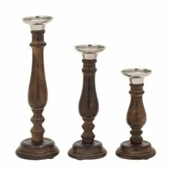 Outlet β Grayson Lane 3-Candle Pillar Holder - 9-in, 12-in, 15-in - Dark Brown Mango Wood 𧨠9 Outlet β Grayson Lane 3-Candle Pillar Holder - 9-in, 12-in, 15-in - Dark Brown Mango Wood 𧨠-GRAYSON LANE Sales 2022 330858470 AlternateImage5 l
