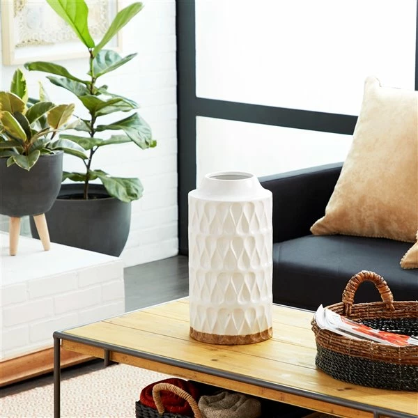 Promo ๐ Grayson Lane Set of 2 8-in x 16-in Contemporary Vase - White Porcelain ๐ฅ 2 Promo ๐ Grayson Lane Set of 2 8-in x 16-in Contemporary Vase - White Porcelain ๐ฅ - Image 2