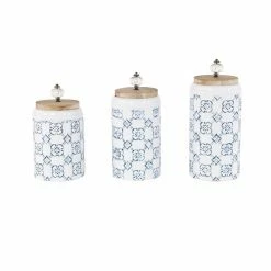 Best reviews of 🌟 Grayson Lane Set of 3 12-in , 10-in , 9-in Farmhouse Decorative Jar - White - Metal ✨