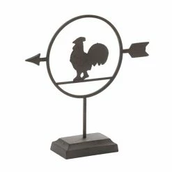 Best Sale 🎉 Grayson Lane Farmhouse Rooster Sculpture - Black Metal - 14-in X 13-in 🥰