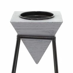 Promo 🔥 Grayson Lane 2-Candle Wood Pillar Holder - 8-in x 10-in 😀 -GRAYSON LANE Sales 2022 330858482 AlternateImage3 l