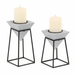 Promo π₯ Grayson Lane 2-Candle Wood Pillar Holder - 8-in x 10-in π