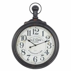 Best deal 🥰 Grayson Lane Analog 39-in x 28-in Brown Round Wall Standard Clock 🔔