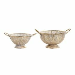 Budget 🥰 Grayson Lane Set of 2 21-in , 19-in Eclectic Decorative Bowl - Gold - Metal ✔️ -GRAYSON LANE Sales 2022 330858490 AlternateImage6 l